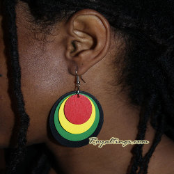 Boucles d'oreilles rasta Bois