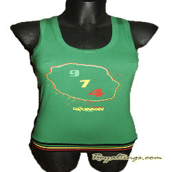 Debardeur Reunion 974 noir,vert ou blanc