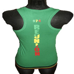 Debardeur Reunion 974 noir,vert ou blanc