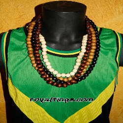 Collier perles en bois au choix