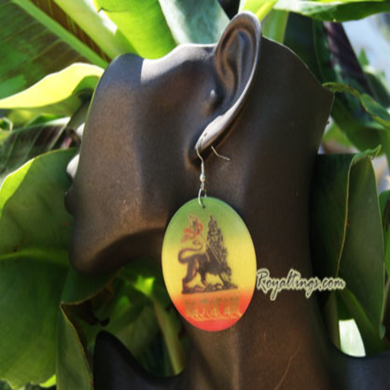 Boucles d'oreilles Lion Rastafari