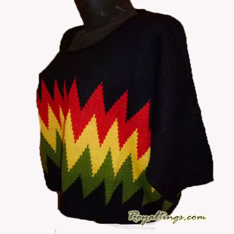 Pull Poncho rasta
