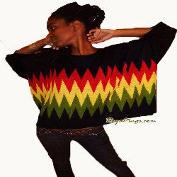 Pull Poncho rasta