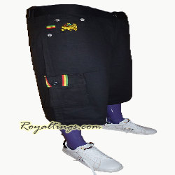 Baggy Short Bermuda Rasta Lion of Judah noir, beige, kaki