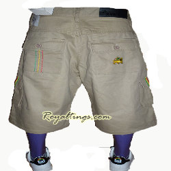 Baggy Short Bermuda Rasta Lion of Judah noir, beige, kaki