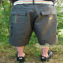 Baggy Short Bermuda Rasta Lion of Judah noir, beige, kaki