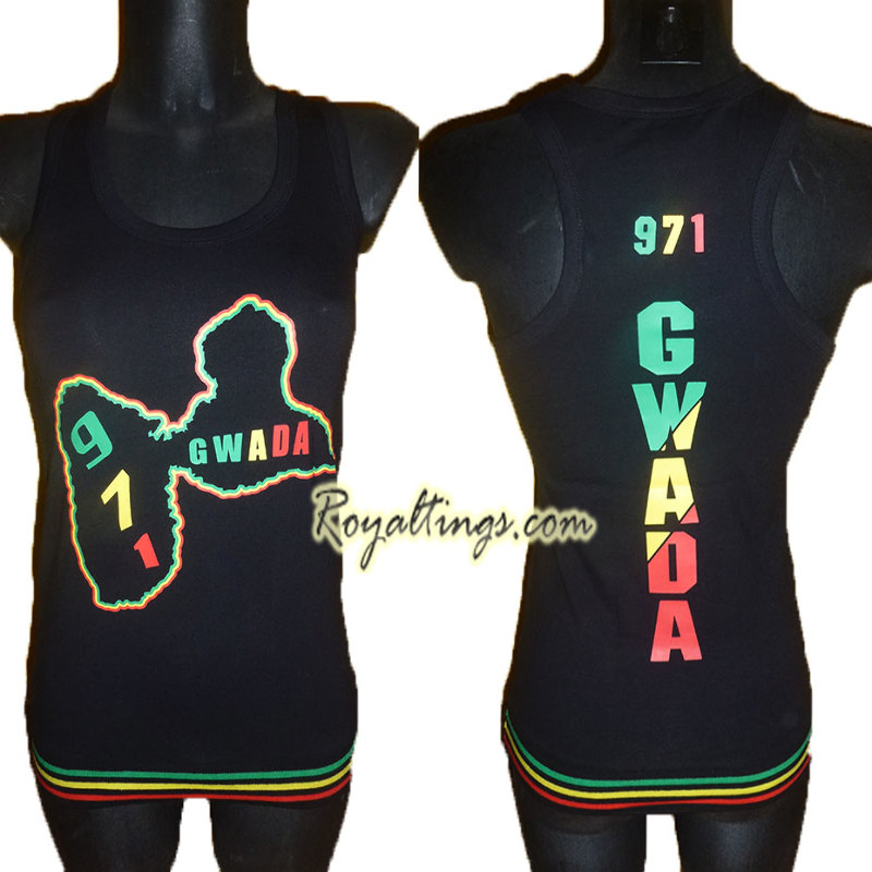 Debardeur Gwada 971 Noir,Vert,Bleu