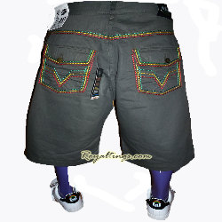 Baggy Short Bermuda Rasta kaki, blanc, noir, beige