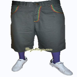 Baggy Short Bermuda Rasta kaki, blanc, noir, beige