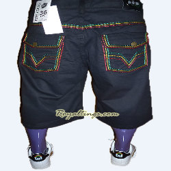 Baggy Short Bermuda Rasta kaki, blanc, noir, beige