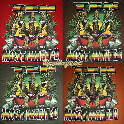 Tee shirt Most Wanted weed