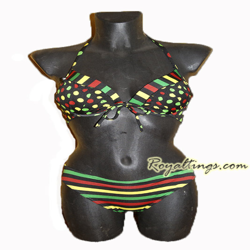 Maillot de Bain Rasta + jupe pareo