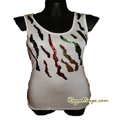 Debardeur rasta strass noir ou blanc