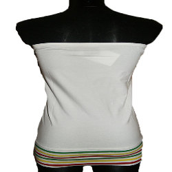 Bustier Haut rasta uni noir,blanc ou bleu