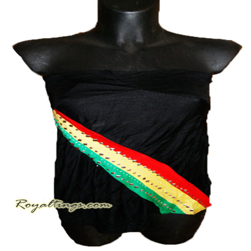 Bustier Rasta Strass Noir ou Blanc
