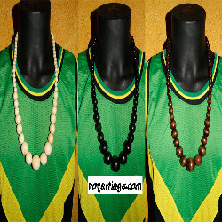 Collier perles en bois au choix 2
