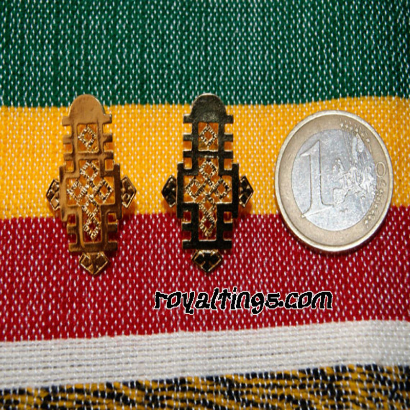 Boucles d'oreilles Ethiopienne Axoum Plaqué Or