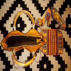 Ensemble Sac et Escarpins Wax Africa