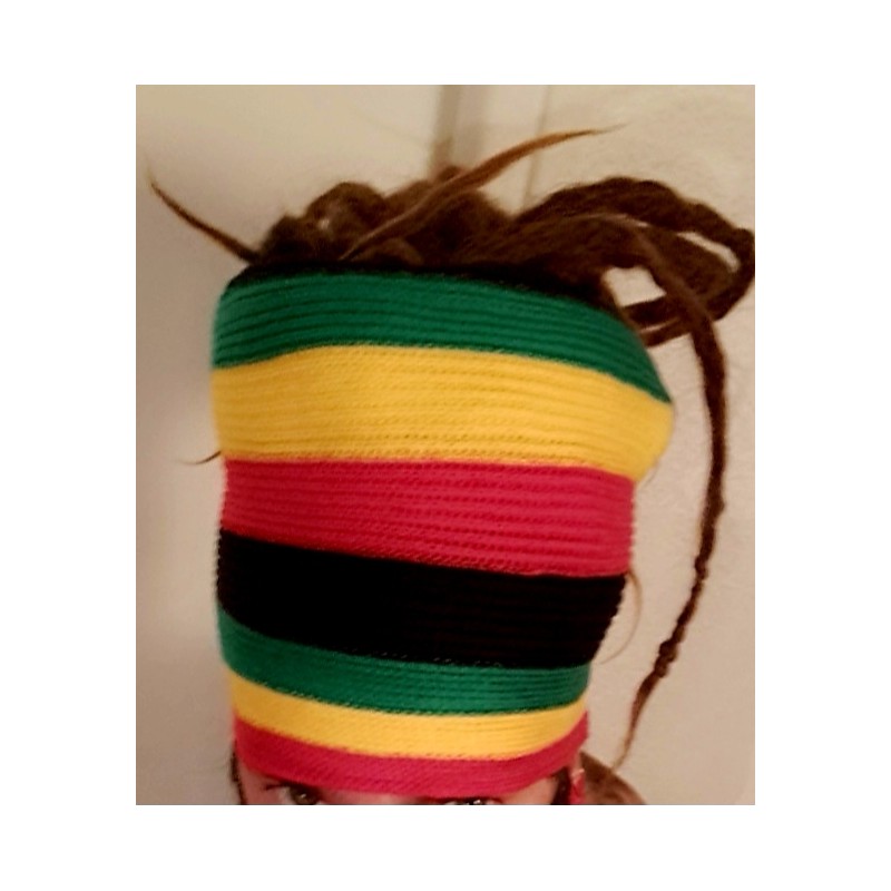 turban reggae rasta vert jaune rouge