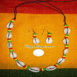 Parure Collier & Boucles en Cauris 2