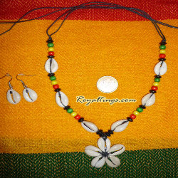 Parure Collier & Boucles en Cauris