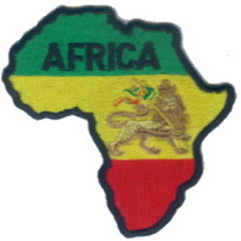 Patch Ecusson rasta Africa Lion