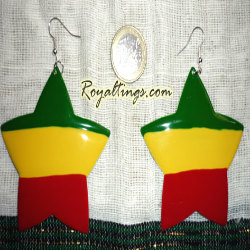 Boucles d'oreilles rasta star