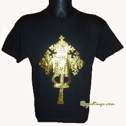 Tee shirt Ethiopien Croix Copte or