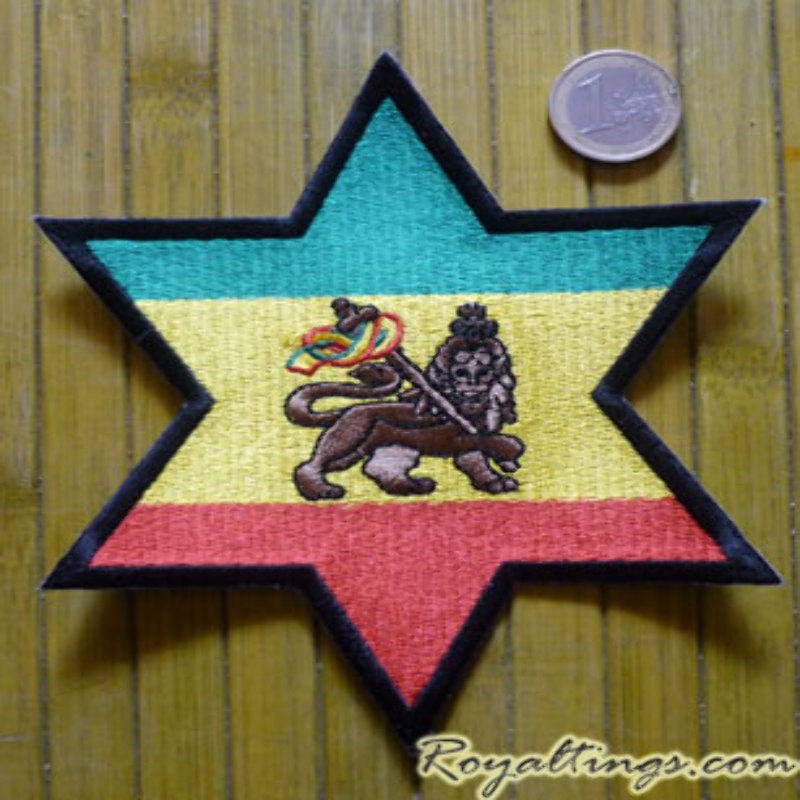 Patch rasta Star lion big Size