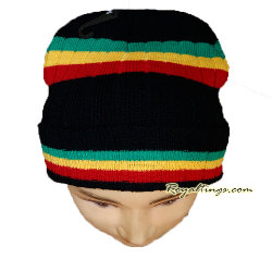 Bonnet Rasta Dreadlocks M/L noir ou blanc