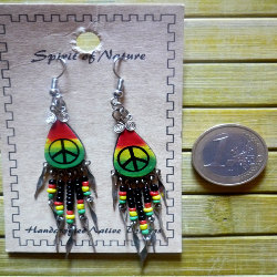 Boucles d'oreilles rasta 1
