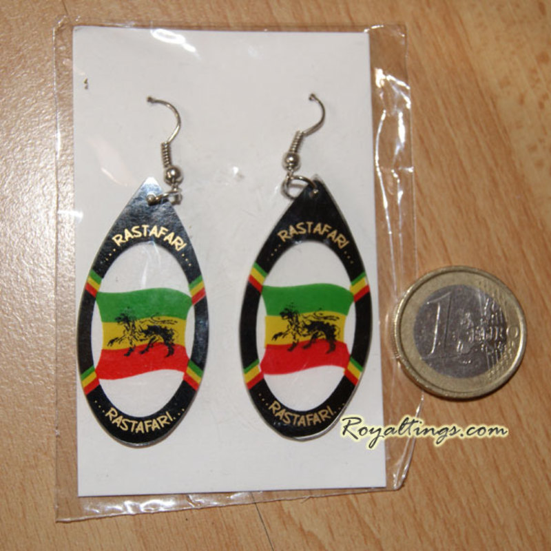 Boucles Oreilles Lion Rastafari