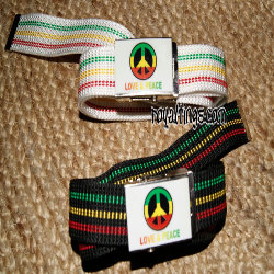 Ceinture rasta Peace and Love