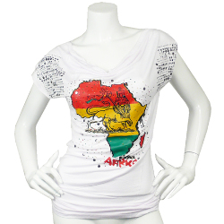 Tee shirt Lion of Judah Africa Strass