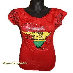 Tee shirt Lion of Judah Africa Strass